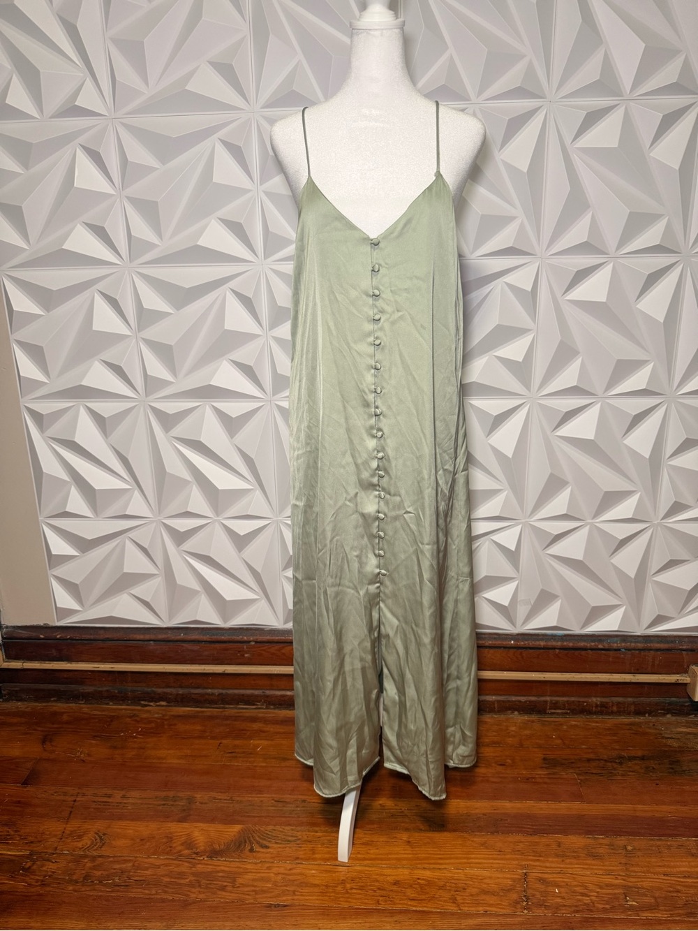 Zara Dress with Front Buttons - Sage Green - Picture 1 of 2